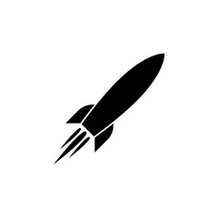 Rocket icon isolated on white background