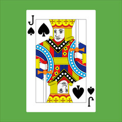 Illustration for jack spade poker card