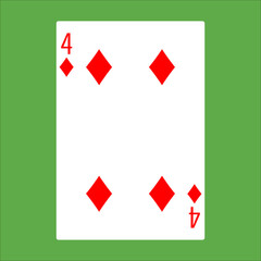 Illustration for diamond poker card