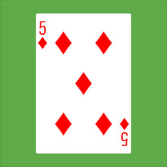 Illustration for diamond poker card