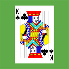 Illustration for king club poker card