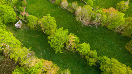 Pasiega Mountains in the north of Spain from a Drone view