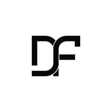 creative df abstract letter logo design 