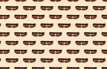 Sunglasses pattern on pastel background