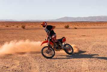 Dirt Bike Rider Burn Out
