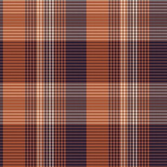 Orange Asymmetric Plaid textured Seamless Pattern