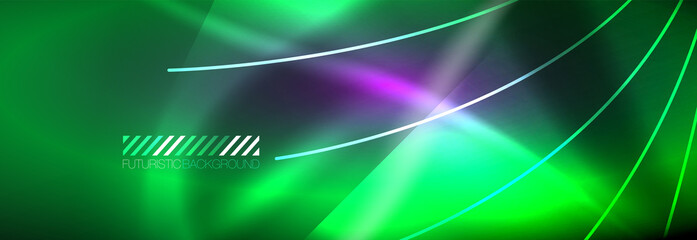 Neon dynamic beams vector abstract wallpaper background. Wallpaper background, design templates for business or technology presentations, internet posters or web brochure covers