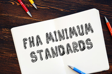  FHA Minimum Standards sign on the sheet.