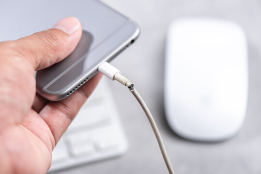 damaged charger cable