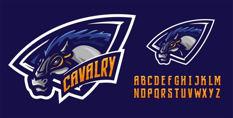 illustration vector graphic of Horse mascot logo perfect for sport and e-sport team