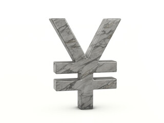 Obraz premium Marble yen symbol