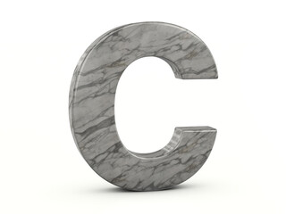 Marble letter C