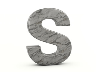 Naklejka premium Marble letter S