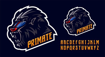 illustration vector graphic of Baboon mascot logo perfect for sport and e-sport team