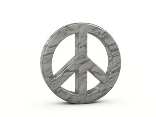 Marble peace symbol