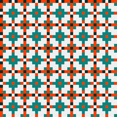 Abstract Cross Pattern generative computational art illustration