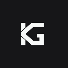 Fototapeta premium Initial Letter KG Logo Design