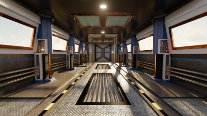 sci fi corridor © siripimon2525
