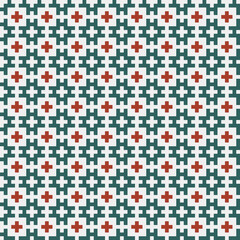 Abstract Cross Pattern generative computational art illustration