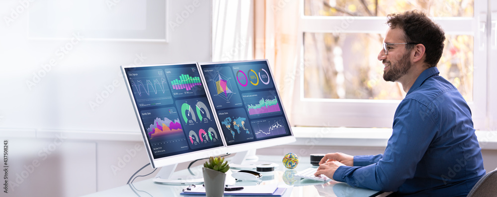 Poster kpi business analytics data dashboard