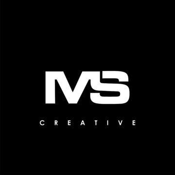 MS Letter Initial Logo Design Template Vector Illustration