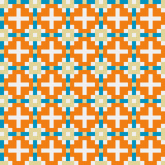 Abstract Cross Pattern generative computational art illustration