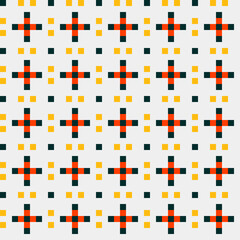 Abstract Cross Pattern generative computational art illustration