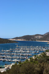 Aerial photograph of Antalya bay in Antalya city from high point on sunny day in in Turkey. Amazing...