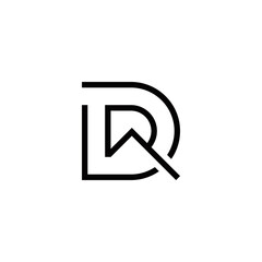d r dr rd initial logo design vector template