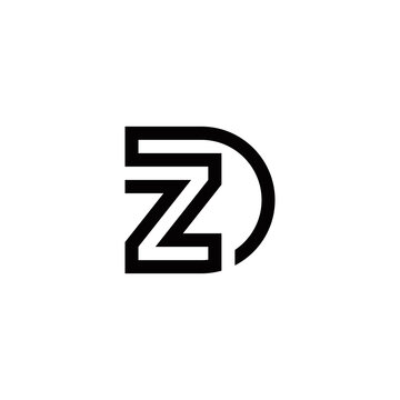 d z dz zd initial logo design vector template