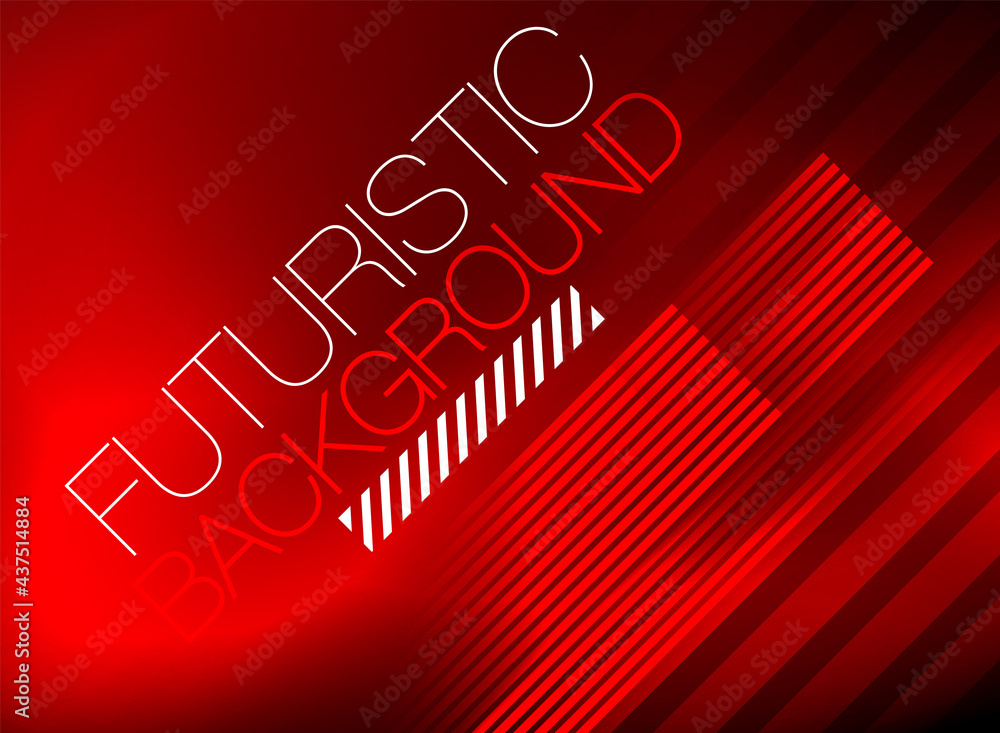 Aufkleber bright neon color techno abstract background, shiny glowing neon lines in the dark background