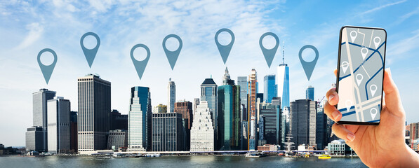 Manhattan Skyline From Hudson River