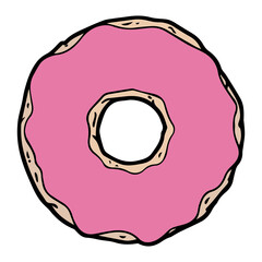 Vector of a glazed donut