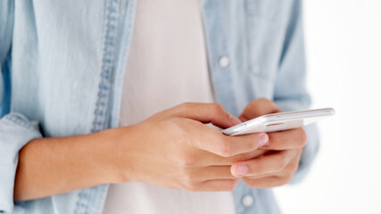 Close up of man hand holding mobile phone , People on smart phone, technology lifestyle