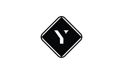 Initial Letter Y Square Shape Vector Monogram Logo. Y Letter Logo Template