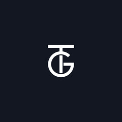 TG GT letter initial logo vector icon illustration