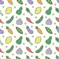 vegetable seamless pattern template