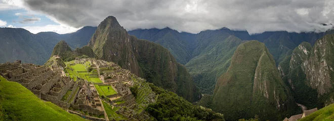Crédence de cuisine en verre imprimé Machu Picchu View of the Machu Picchu Inca site in Peru