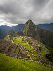 View of the Machu Picchu Inca site in Peru