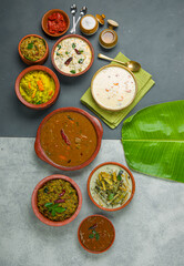 Fototapeta na wymiar Kerala feast side dishes
