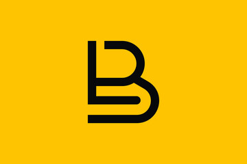 Fototapeta premium BL letter logo design on luxury background. LB monogram initials letter logo concept. BL icon design. LB elegant and Professional letter icon design on black background. B L LB BL