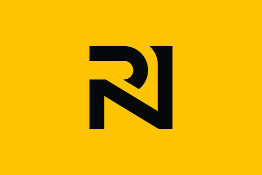 RN letter logo design on luxury background. NR monogram initials letter logo concept. RN icon design. NR elegant and Professional letter icon design on black background. R N NR RN