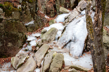북한산 얼어붙은 계곡