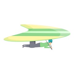 Fly hang glider icon. Cartoon of Fly hang glider vector icon for web design isolated on white background