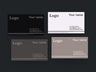 Modern business card design. Minimalistic business card template.