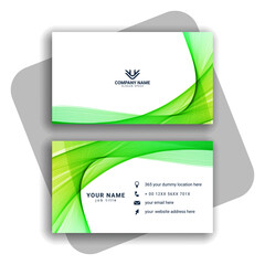 Vector green abstract creative business cards