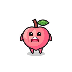 peach illustration with apologizing expression, saying I am sorry