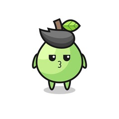 Obraz premium the bored expression of cute guava characters