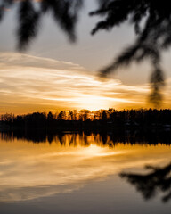 Obraz premium lake sunset