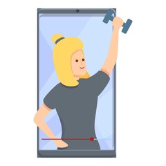 Workout fitness blog icon. Cartoon of Workout fitness blog vector icon for web design isolated on white background